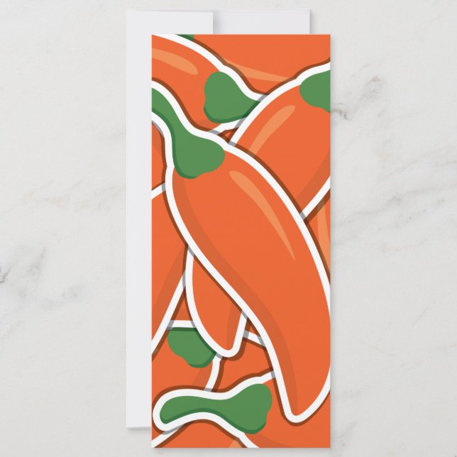 Funky orange Chili Paprikaschoten (Vorderseite)