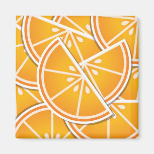 Funky orange Keile Magnet