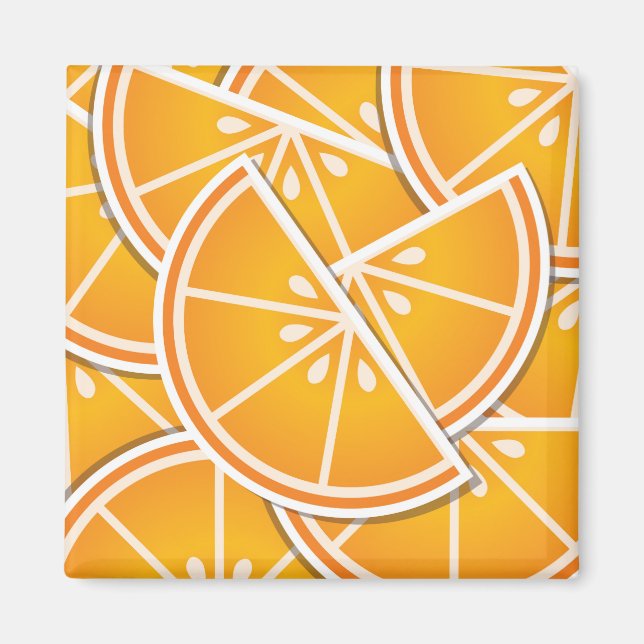 Funky orange Keile Magnet (Vorne)