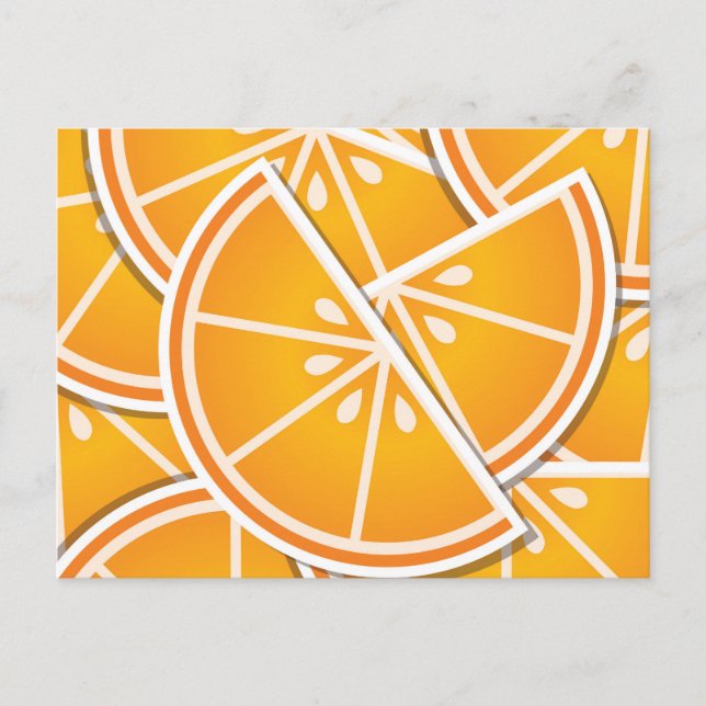 Funky orange Keile Postkarte (Vorderseite)