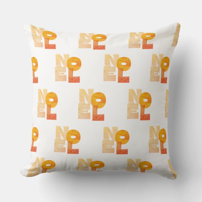 Funky Orange Neol Throw Kissen (Vorderseite)