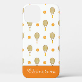 Funky Orange Tennis Fun Kids Personalisiert Player Case-Mate iPhone Hülle