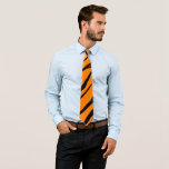 Funky Orange Zebra Druckmuster Streifen Krawatte<br><div class="desc">Funky Orange Zebra Druckmuster Streifen</div>