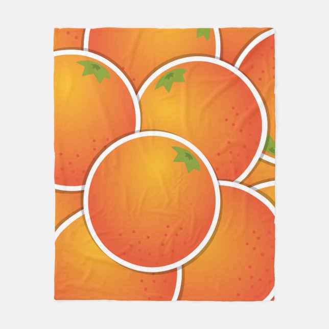 Funky Orangen Fleecedecke (Vorderseite)