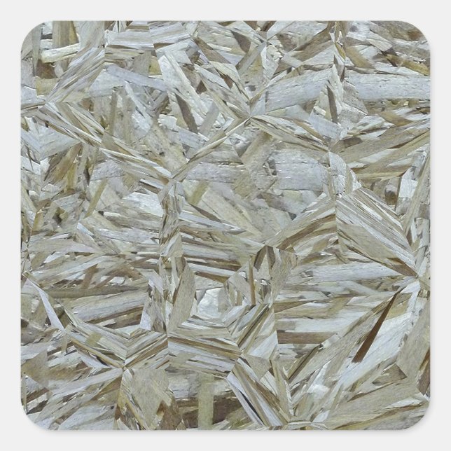 Funky OSB Texturbau Chipwood Quadratischer Aufkleber (Vorderseite)
