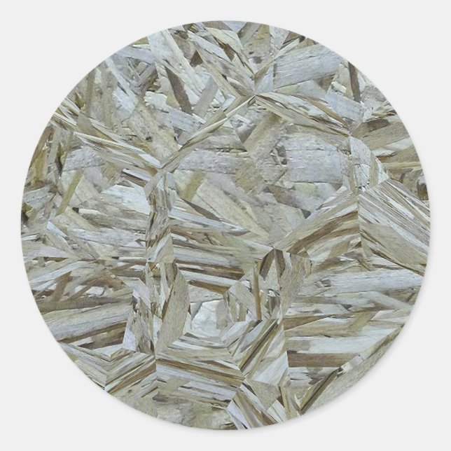Funky OSB Texturbau Chipwood Runder Aufkleber (Vorderseite)