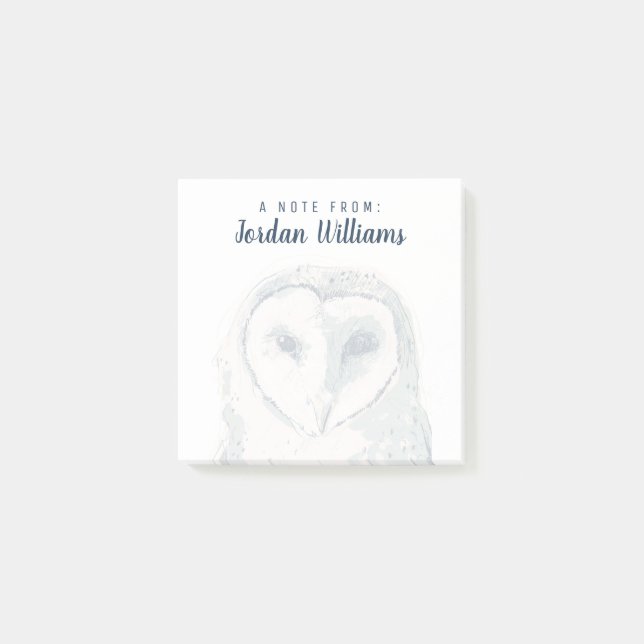 Funky Owl Portrait Post-it Klebezettel (Vorderseite)