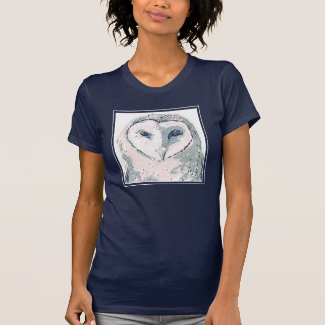 Funky Owl Portrait T-Shirt (Vorderseite)