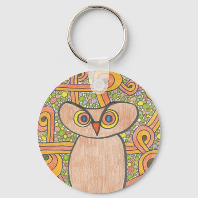 Funky Owl Schlüsselanhänger (Vorderseite)