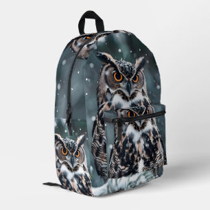Funky Owl Schulrucksack Bedruckter Rucksack