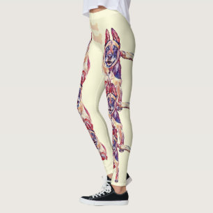 Funky Painted Belgium Malinois Leggings