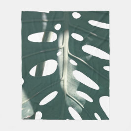Funky Pale Green Pflanze Fleecedecke