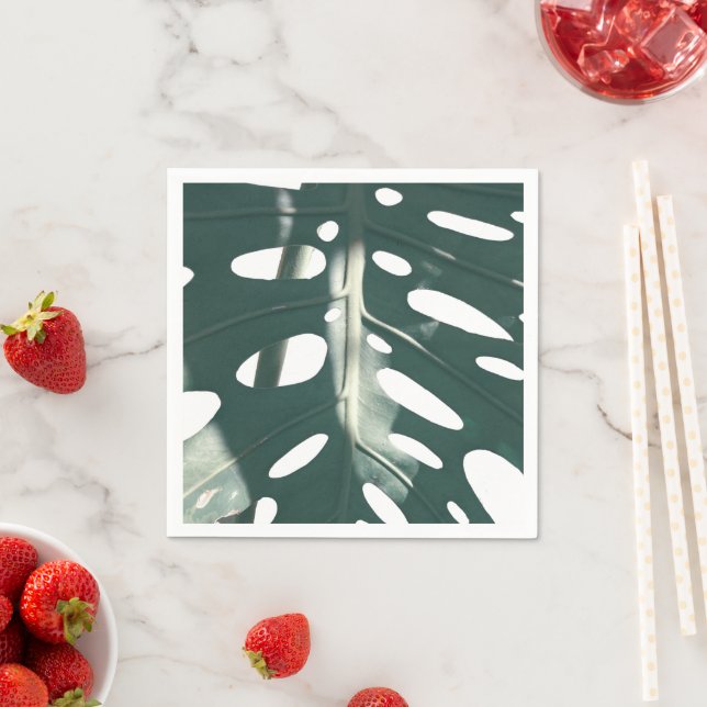 Funky Pale Green Pflanze Serviette (Beispiel)