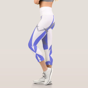 Funky Pastel Violet Lila Abstrakte Kunst Capri Leggings