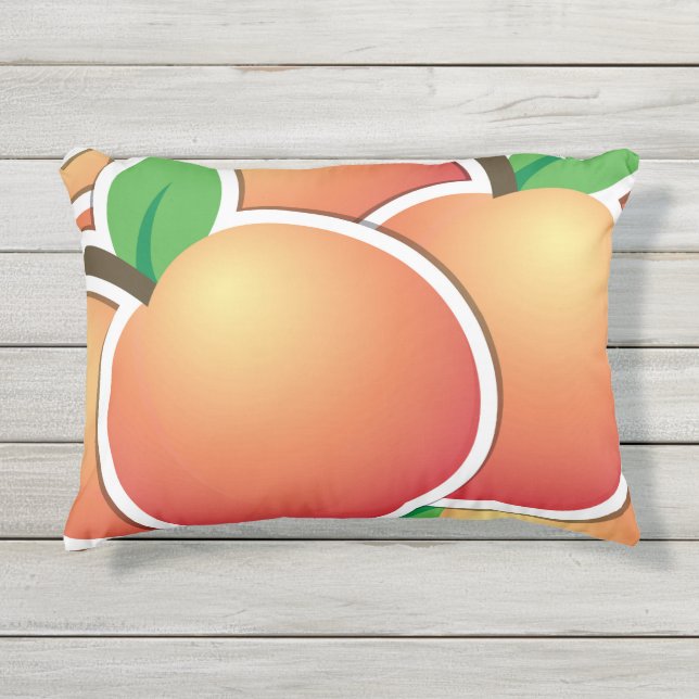 Funky Peach Kissen Für Draußen (Vorderseite)