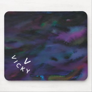 Funky personalisierte abstrakte Smokey-Wasserfarbe Mousepad