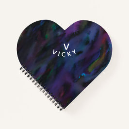 Funky personalisierte abstrakte Smokey-Wasserfarbe Notizbuch