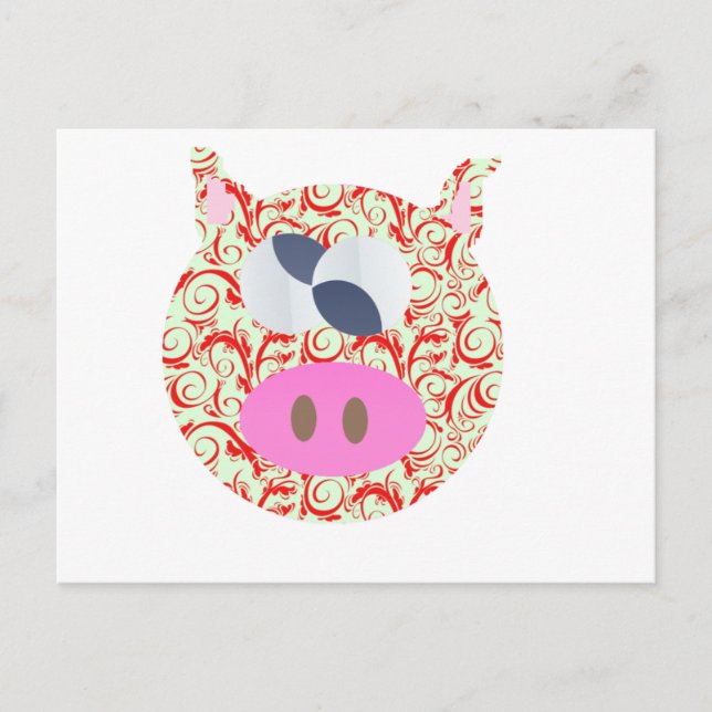Funky Pig Postkarte (Vorderseite)