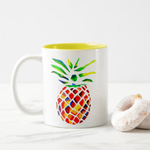 Funky Pineapa cool Art Zweifarbige Tasse