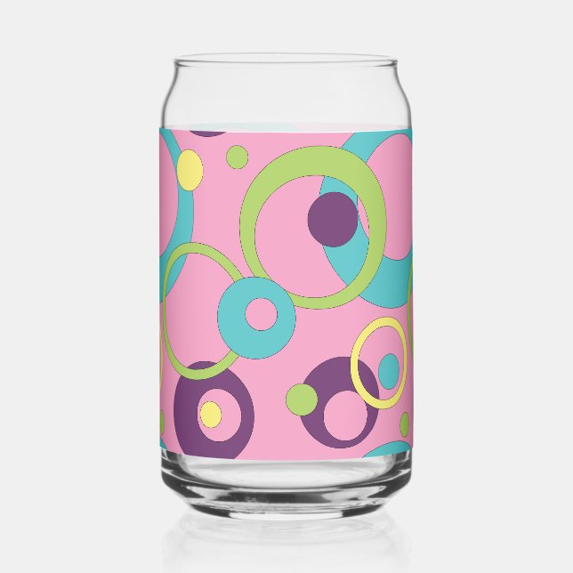 Funky Pink Circles Dosenglas (Vorderseite)