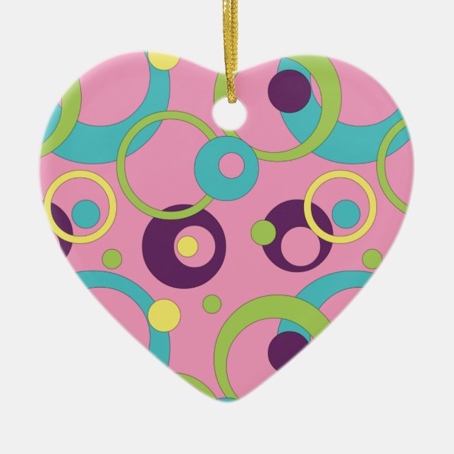 Funky Pink Circles Ornament (Vorne)