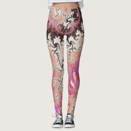 Funky Pink Fraktal Leggings
