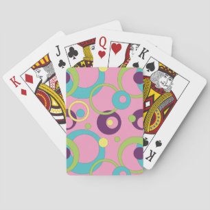 Funky Pink Kreise Klassische Spielkarten