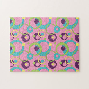 Funky Pink Kreise Puzzle