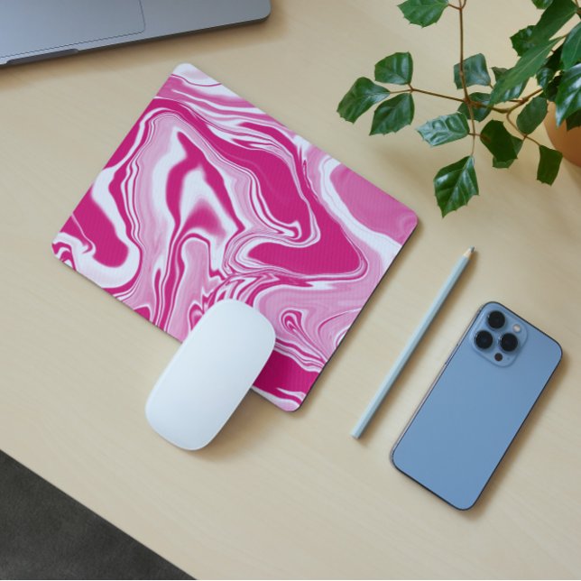 Funky Pink Swirl Gefärbte Krawatte Mouse Pad Mousepad (Von Creator hochgeladen)