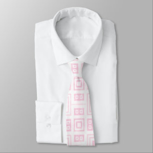 Funky Pink und Weiß Retro-Muster Krawatte