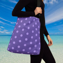 Funky Polka Dot Lila Gemusterte Crossbody Bag