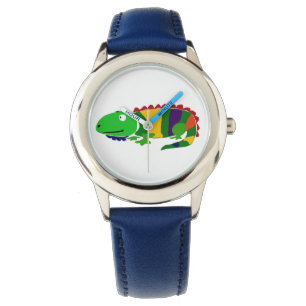 Funky Primitive Art Iguana Watch Armbanduhr