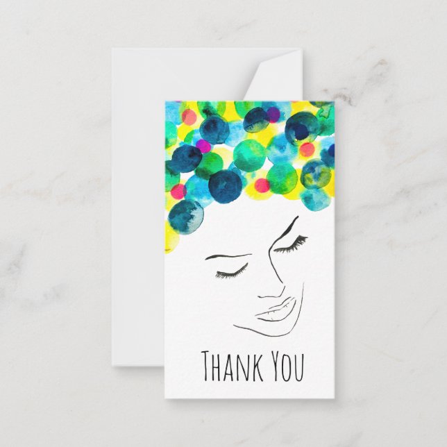 Funky Psychedelic Bubenhaar Mitteilungskarte (Vorderseite)