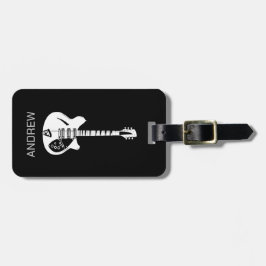 Funky Psychedelic Gitarre Pop Art Music Instrument Gepäckanhänger