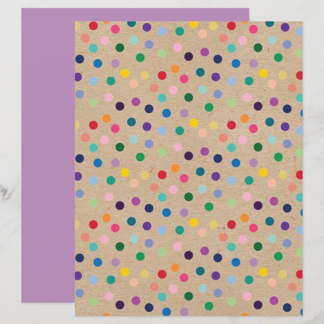 Funky Punkte Imitate Brown Kraft Scrapbook Paper (Vorne/Hinten)