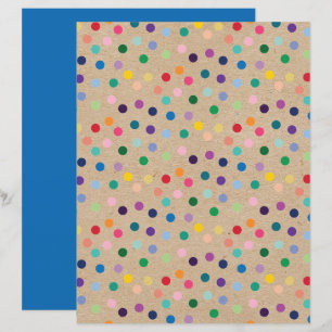 Funky Punkte Imitate Brown Kraft Scrapbook Paper