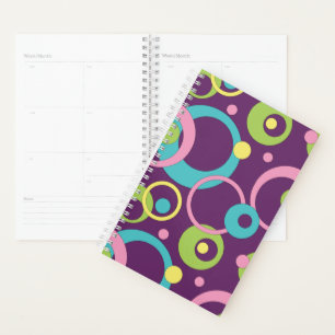 Funky Purple Circles Planer