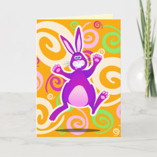 Funky rabbit, Grußkarte Karte