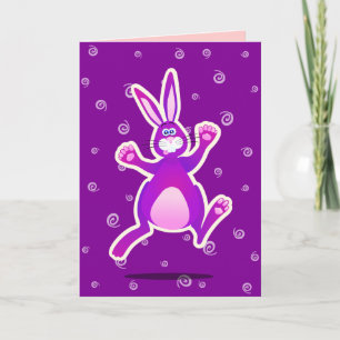 Funky rabbit, Grußkarte Karte