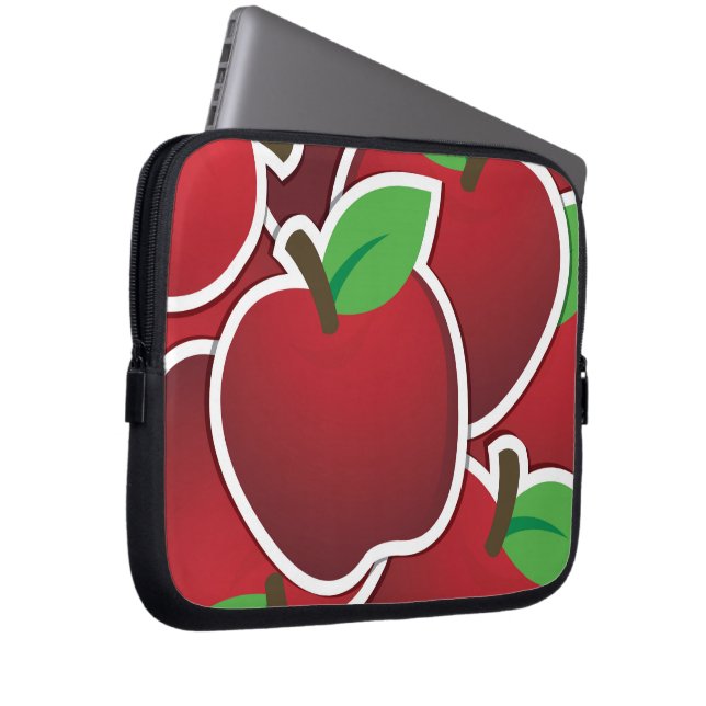 Funky Red Äpfel Laptopschutzhülle (Vorne Rechts)