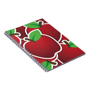 Funky Red Apfel Notizblock