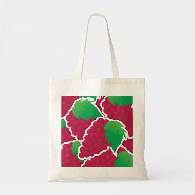 Funky red Trauben Tragetasche (Vorne)