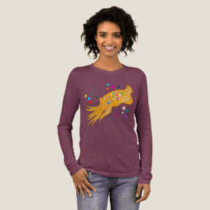 Funky Regenbogen-Tintenfisch Tri-Blend Shirt
