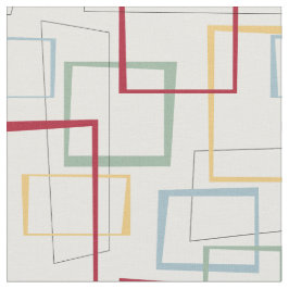 Funky Retro Abstrakte Plätze Mitte des Jahrhundert Stoff