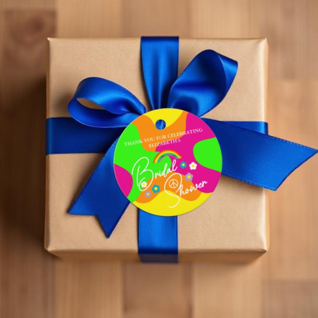 Funky Retro-Brautparty Geschenkanhänger (Von Creator hochgeladen)