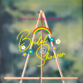 Funky Retro Bridal Shower Acrylschild