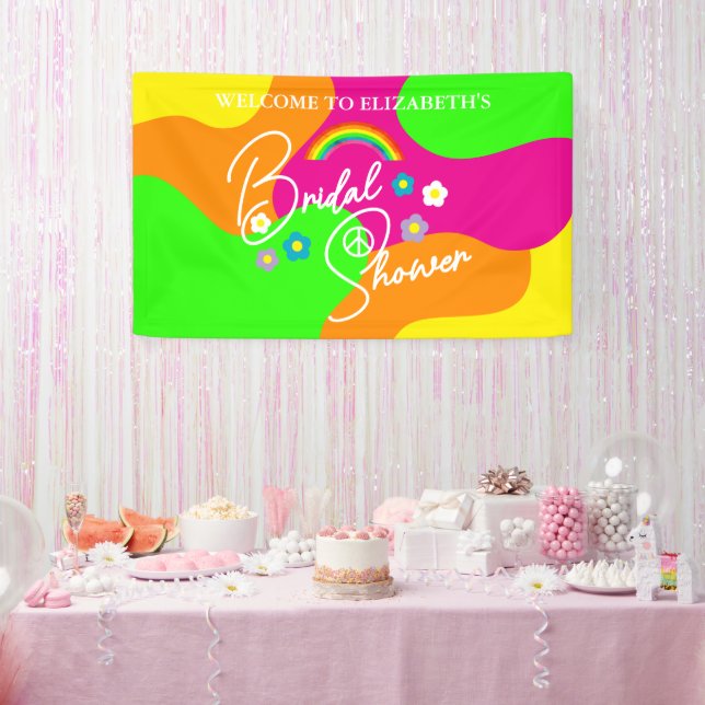 Funky Retro Bridal Shower Banner (Party)