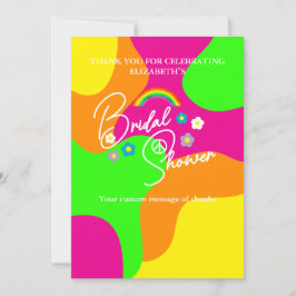 Funky Retro Bridal Shower Dankeskarte