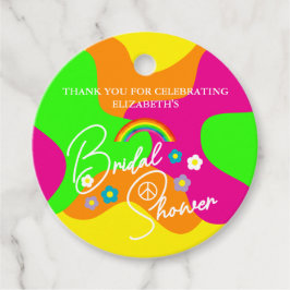 Funky Retro Bridal Shower Geschenkanhänger