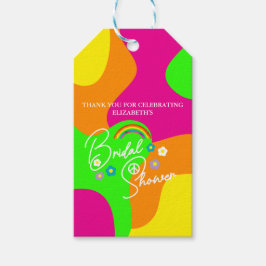 Funky Retro Bridal Shower Geschenkanhänger